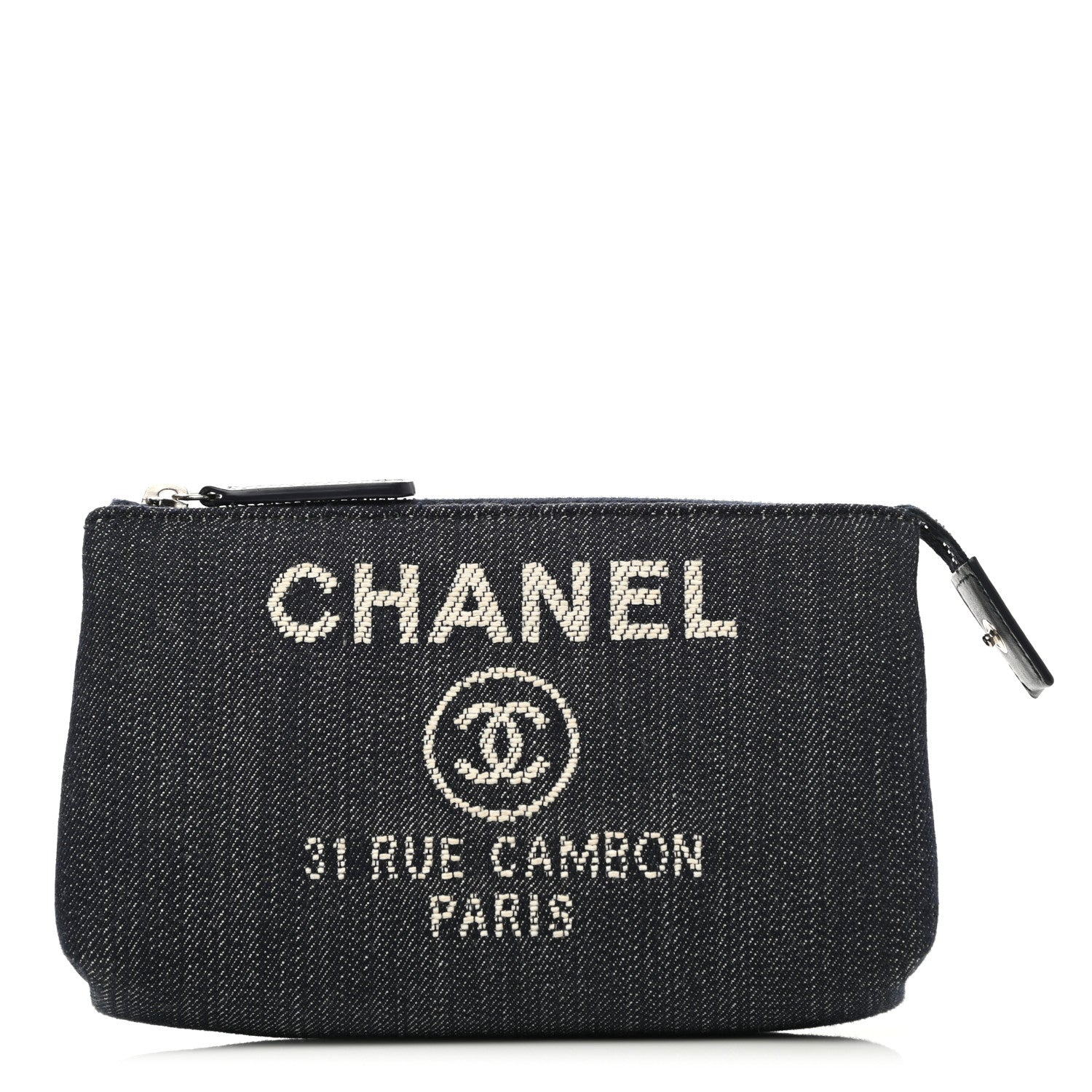 Chanel Denim Deauville Cosmetic Pouch Blue 1 of 9