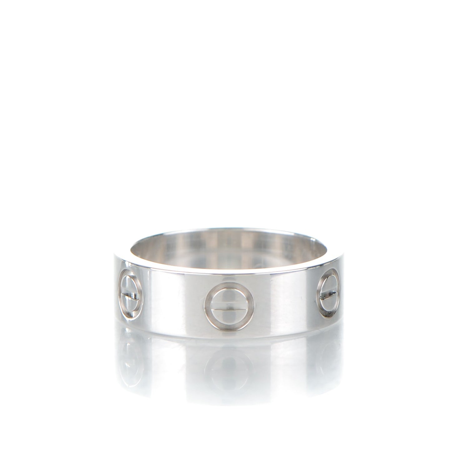 18K White Gold 5.5mm LOVE Ring 50 5.25