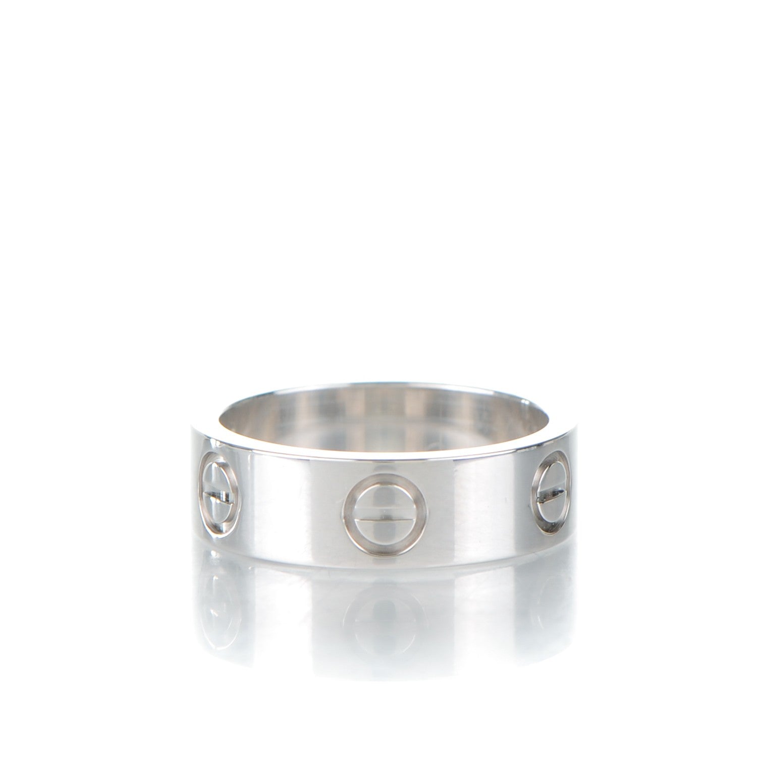 Cartier 18K White Gold 5.5mm LOVE Ring 50 5.25 3 of 4
