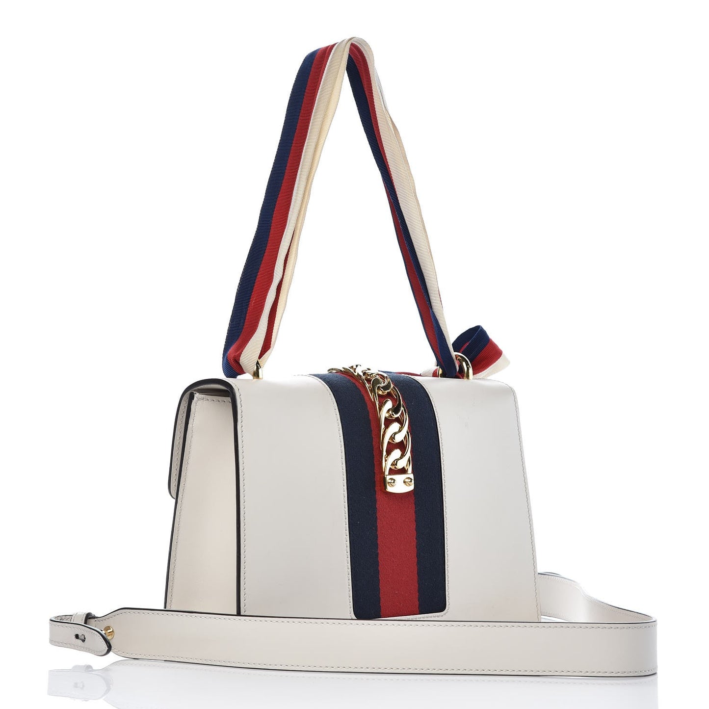 Calfskin Small Sylvie Shoulder Bag Off White