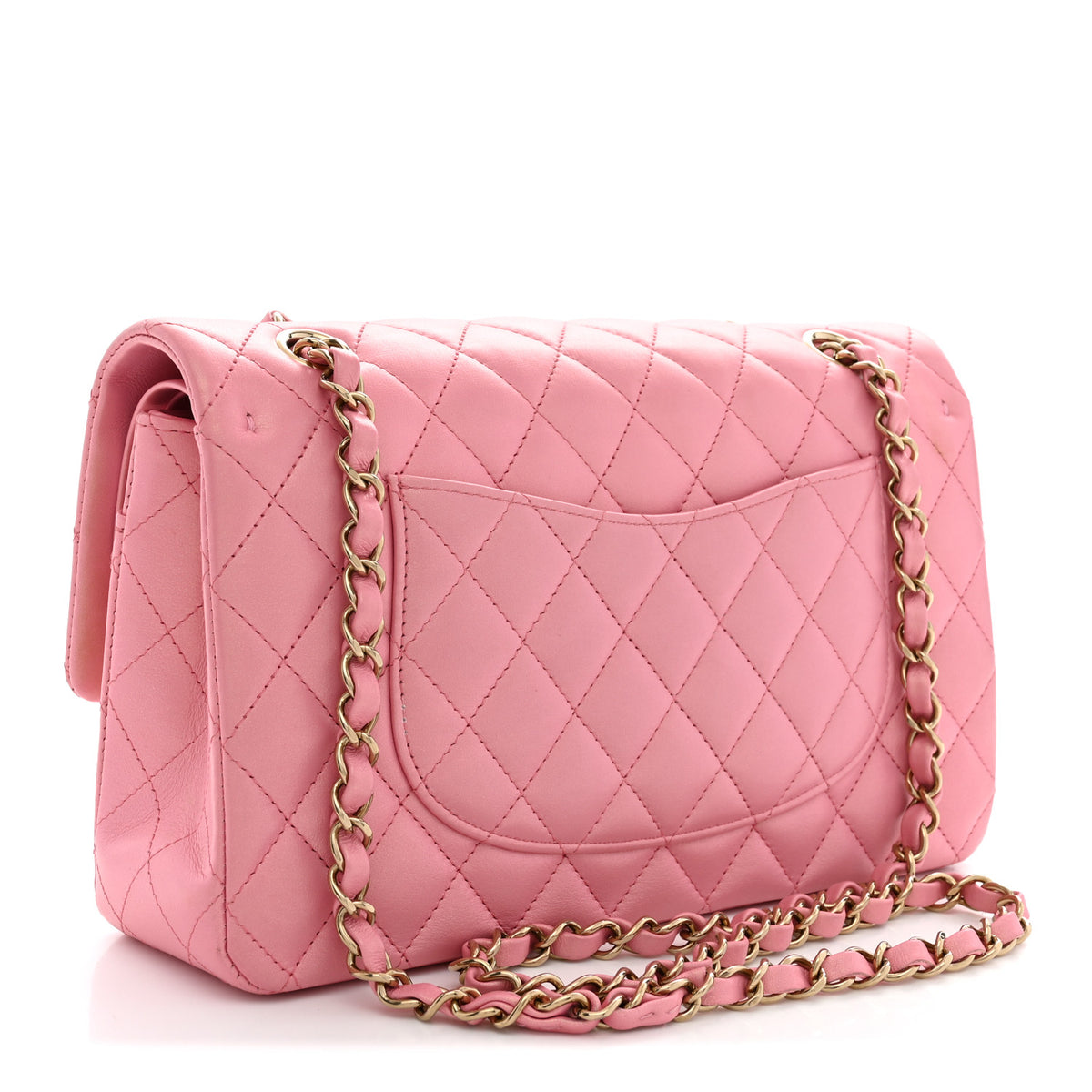 Chanel Iridescent Calfskin Quilted Medium Double Flap Pink 3 of 13