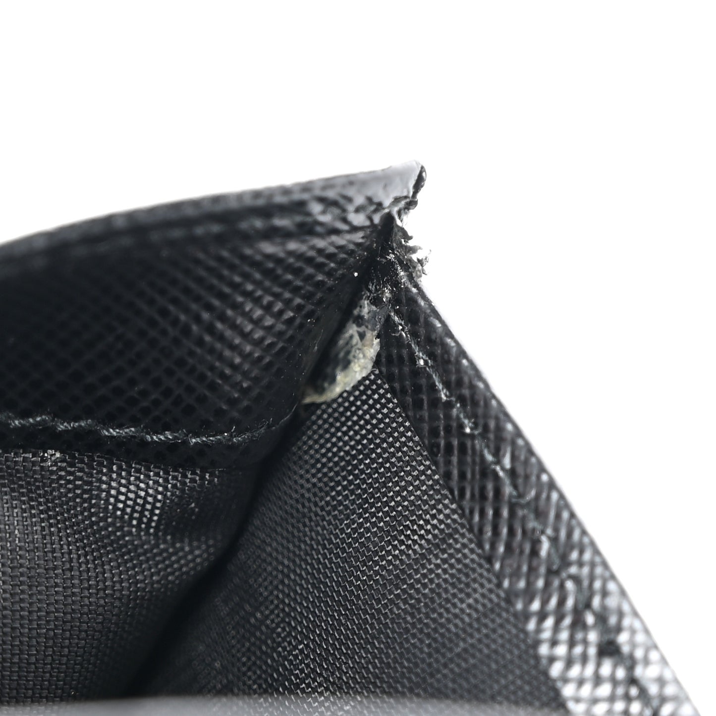 Saffiano Metal Tri-Fold Wallet Black