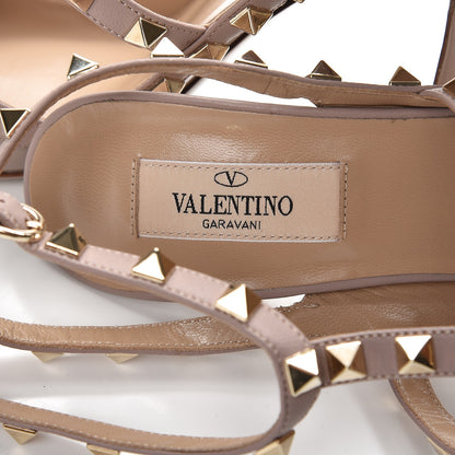 Valentino Garavani Patent Nappa Rockstud Ankle Strap 100mm Pumps 38 Poudre 7 of 9