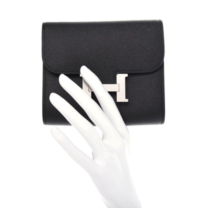 Hermes Epsom Constance Compact Passant Wallet Black 2 of 7