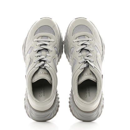 Gucci New Nappa Sombre Interlocking G Ripple Mens Platform Sneakers 8 Grey Sky 2 of 9
