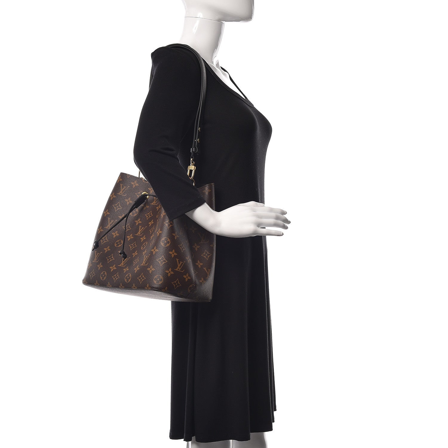 Louis Vuitton Monogram Neonoe MM Black 2 of 8