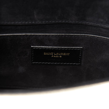 Saint Laurent Metallic Calfskin Small Classic Monogram Kate Satchel Gold 6 of 9