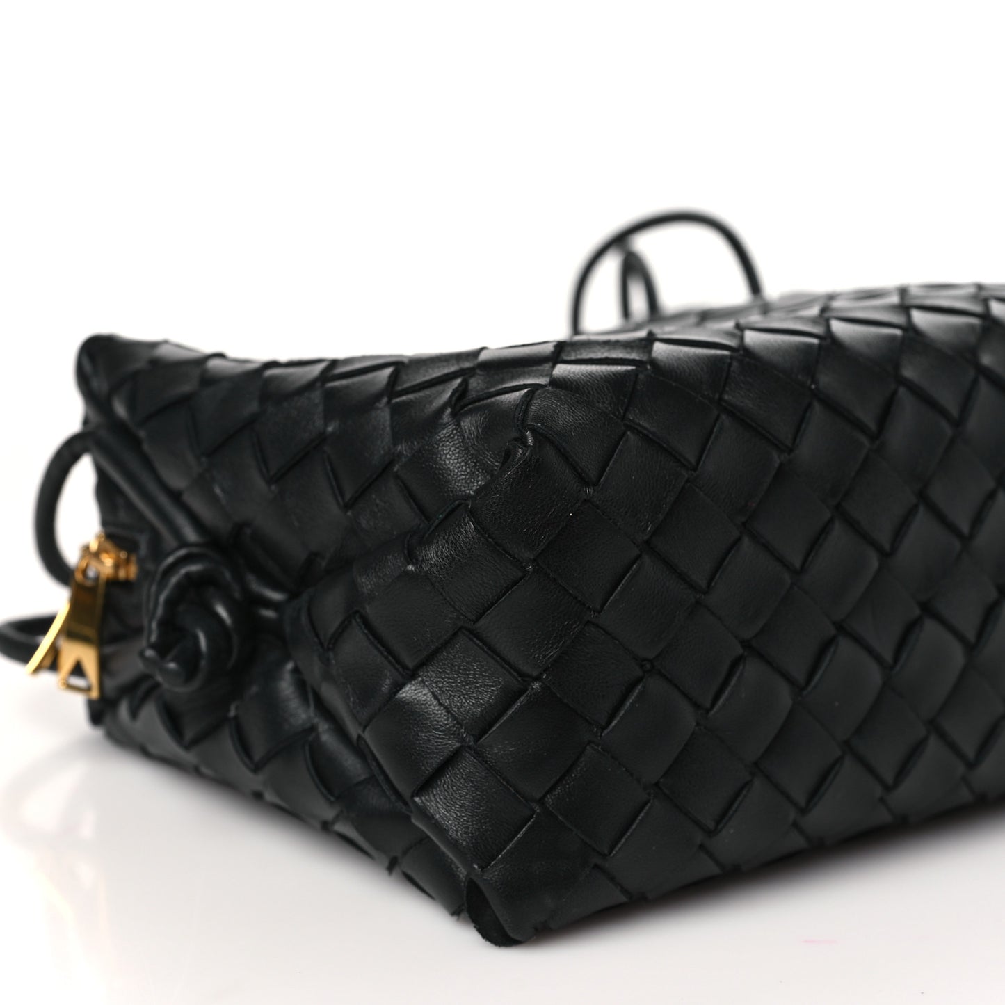 Nappa Intrecciato Small Loop Camera Bag Black