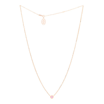 Cartier 18K Pink Gold Pink Sapphire D'Amour Pendant Necklace 3 of 6