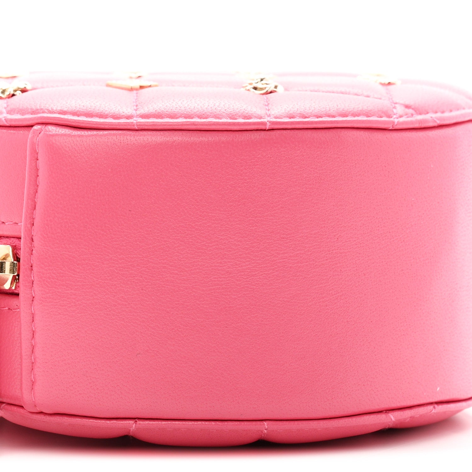 Chanel Lambskin Quilted All About Chanel Round Clutch With Chain Pink 9 of 11