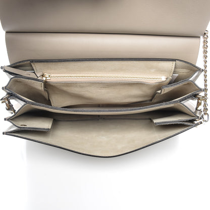 Chloe Calfskin Suede Medium Faye Shoulder Bag Motty Grey 5 of 7