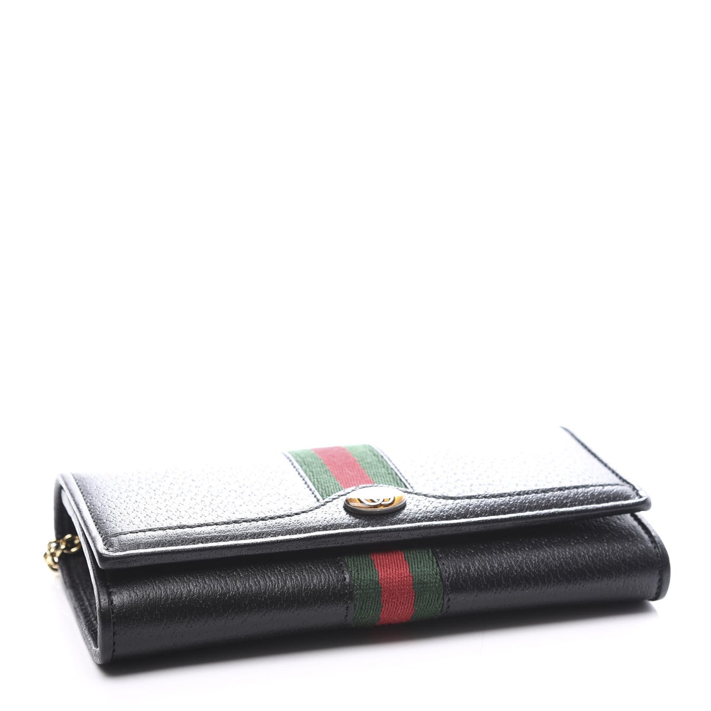 Calfskin Web Ophidia Wallet On Chain Black