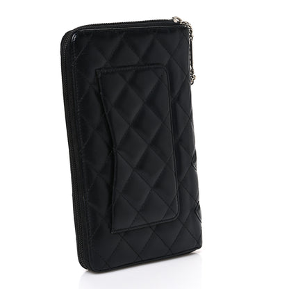 Chanel Calfskin Cambon Zip Around Organizer Wallet Black 3 of 8