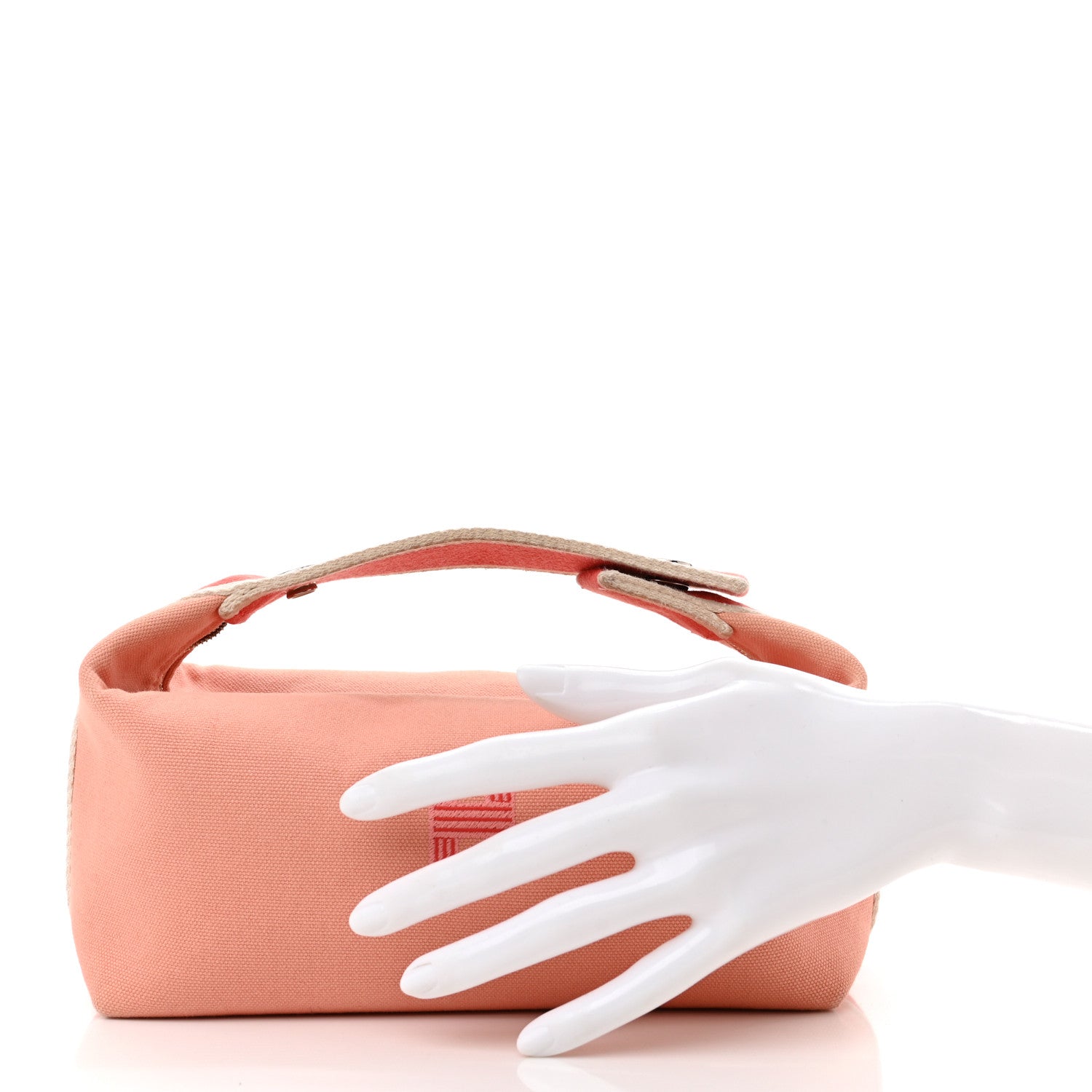 Hermes Canvas Small Bride-A-Brac Pouch Goyave 2 of 9