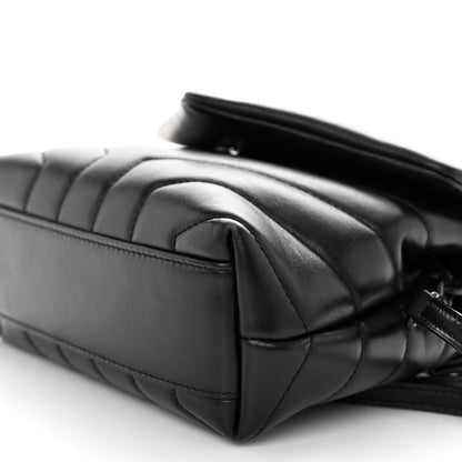 Saint Laurent Calfskin Y Quilted Monogram Monochrome Toy Loulou Crossbody Bag Black 8 of 8