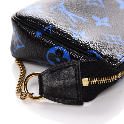 Louis Vuitton Colored Monogram Mini Pochette Accessories Blue Black 6 of 8