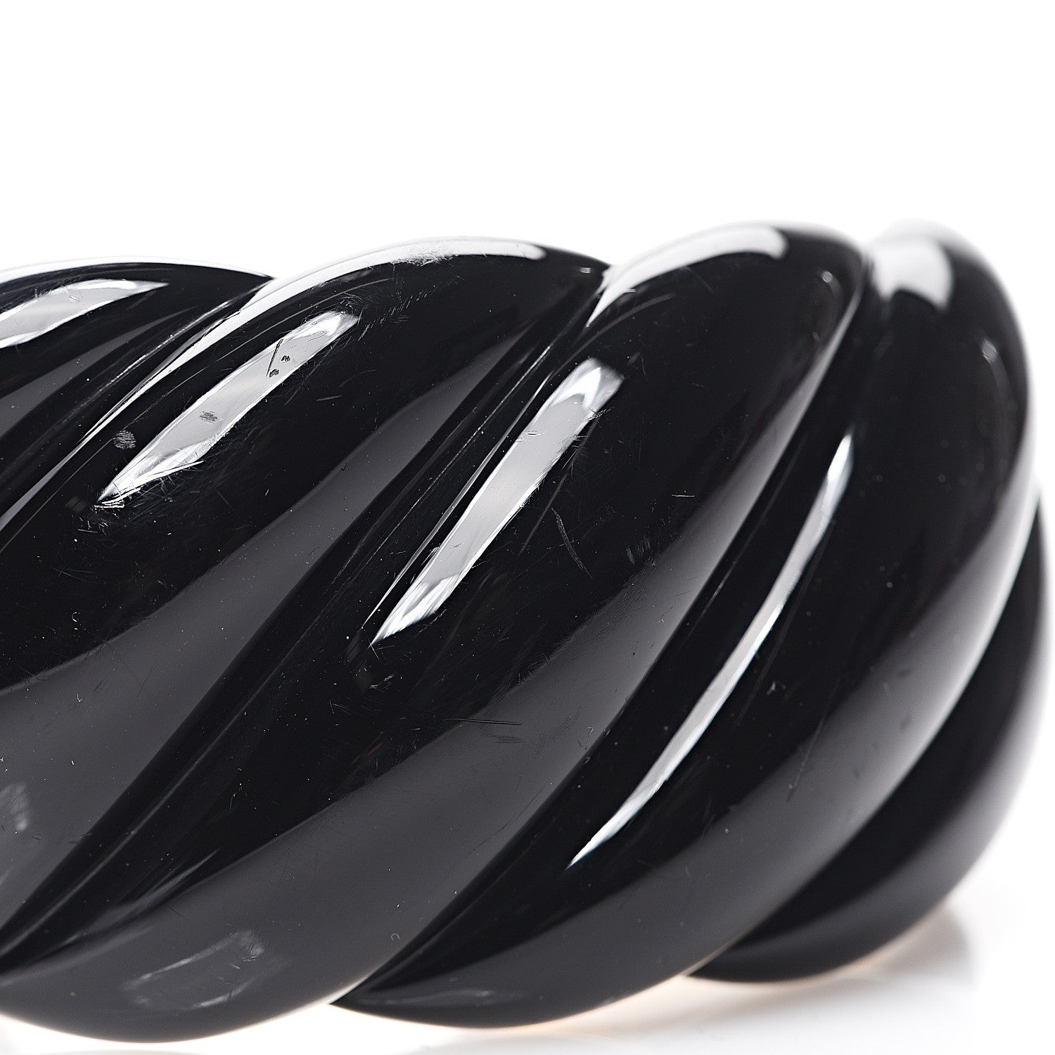 David Yurman Vermeil Resin Wide Sculpted Cable Cuff Bracelet Black 5 of 7