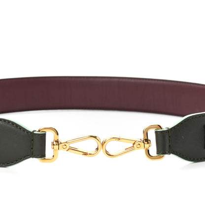Fendi Vitello Dolce Bi-Color Degrade Studded Strap You Verde Prato Bordeaux 3 of 7