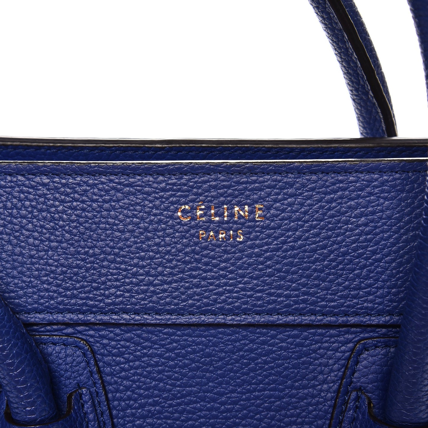 Drummed Calfskin Micro Luggage Indigo