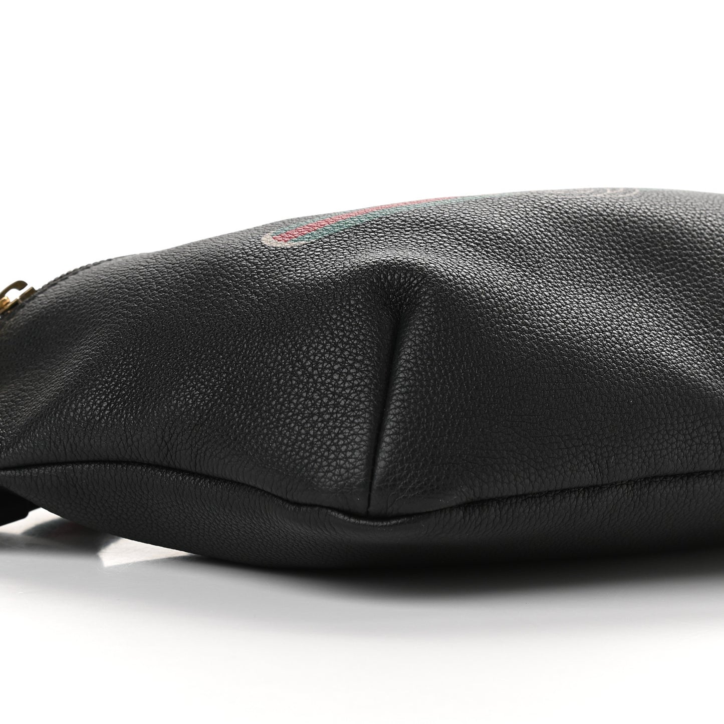 Grained Calfskin Logo Belt Bag Black