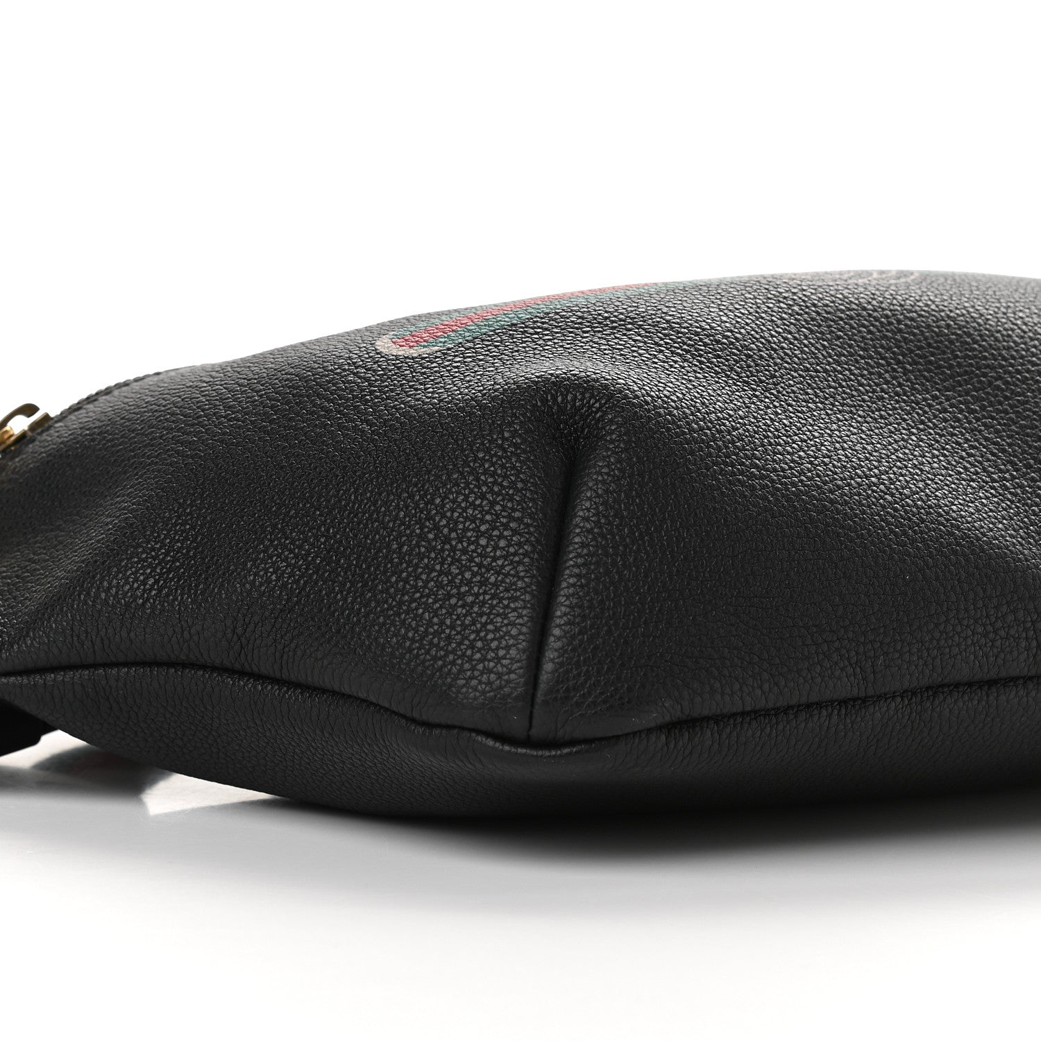 Gucci Grained Calfskin Logo Belt Bag Black 8 of 9