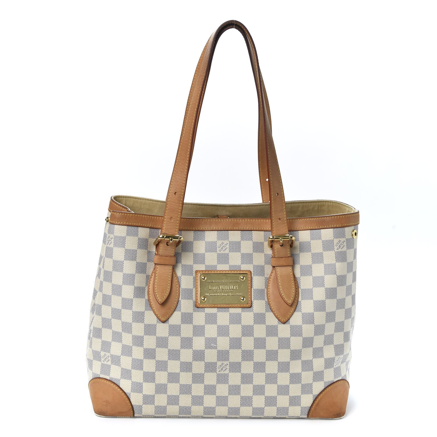 Louis Vuitton Damier Azur Hampstead MM 1 of 9
