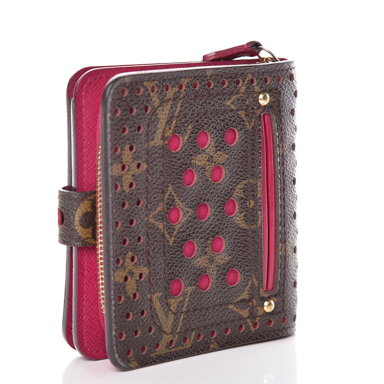 Louis Vuitton Monogram Perforated Compact Zipped Wallet Fuchsia 3 of 7