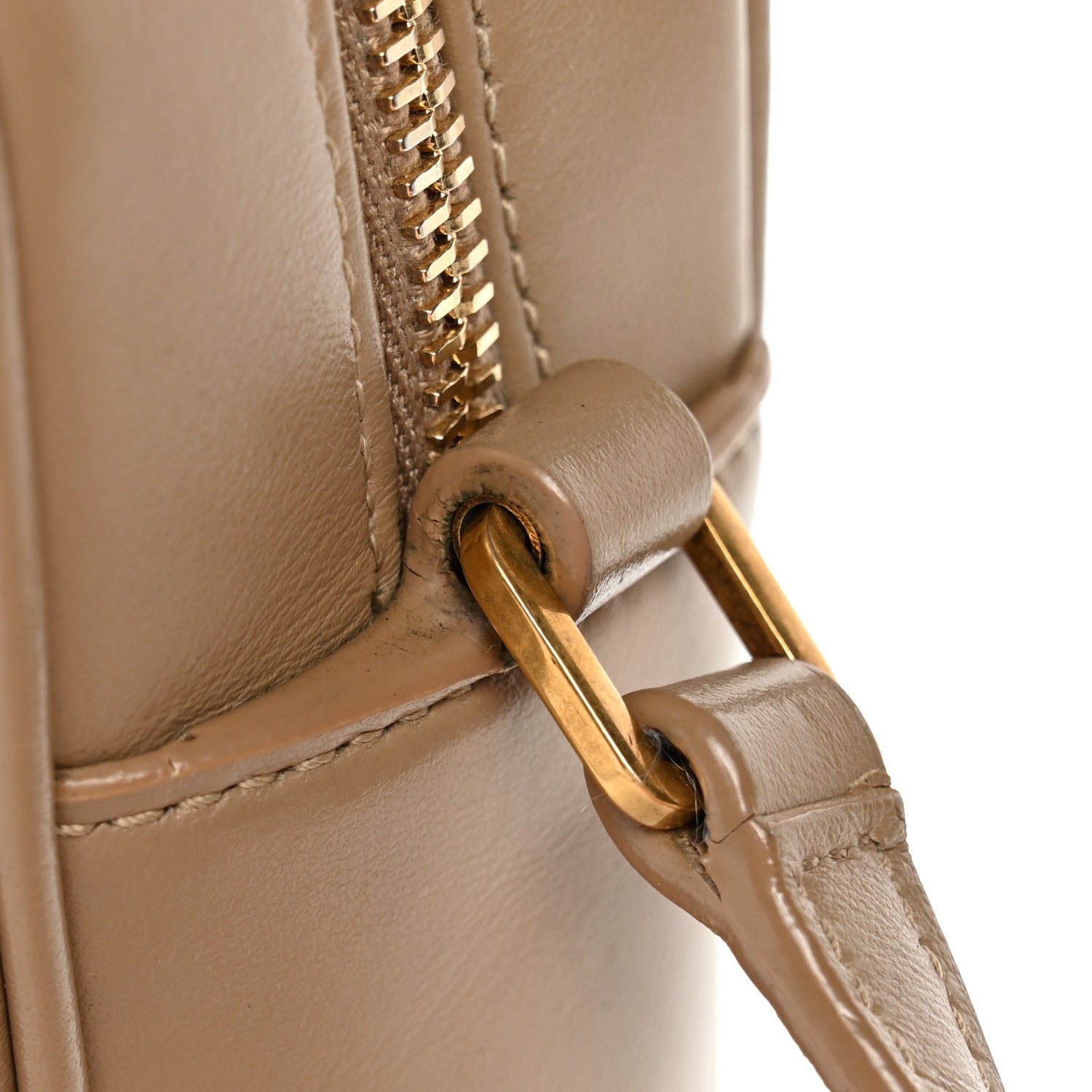 Saint Laurent Calfskin Matelasse Monogram Lou Camera Bag Dark Beige 13 of 16