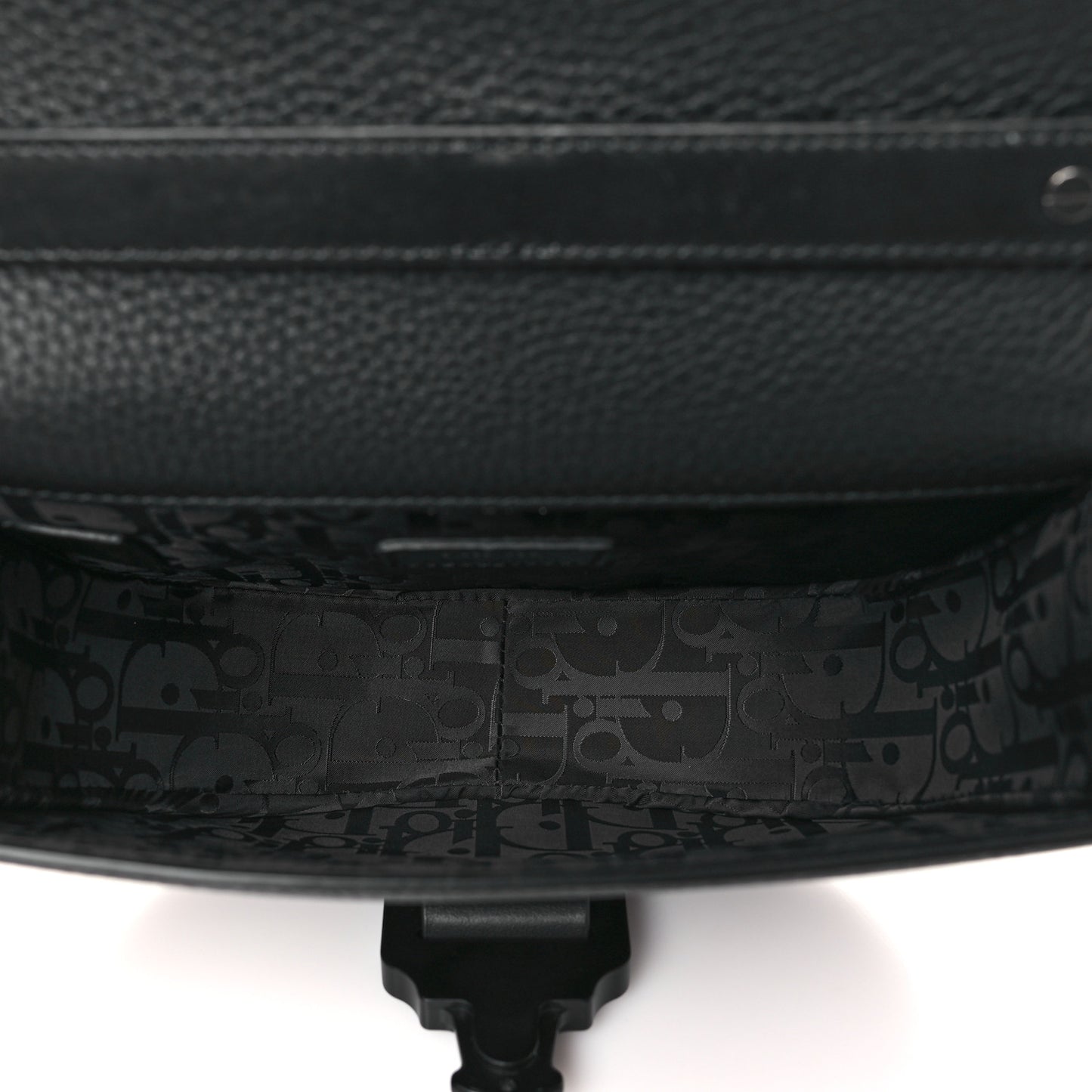 Grained Calfskin Mini Gallop Bag With Strap Black