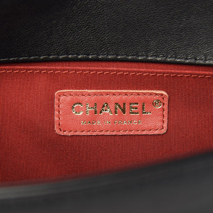 Chanel Lambskin Quilted Medium Boy Flap Red Black 6 of 11