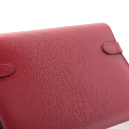 Hermes Epsom Kelly Longue Wallet Rouge Grenat 9 of 11