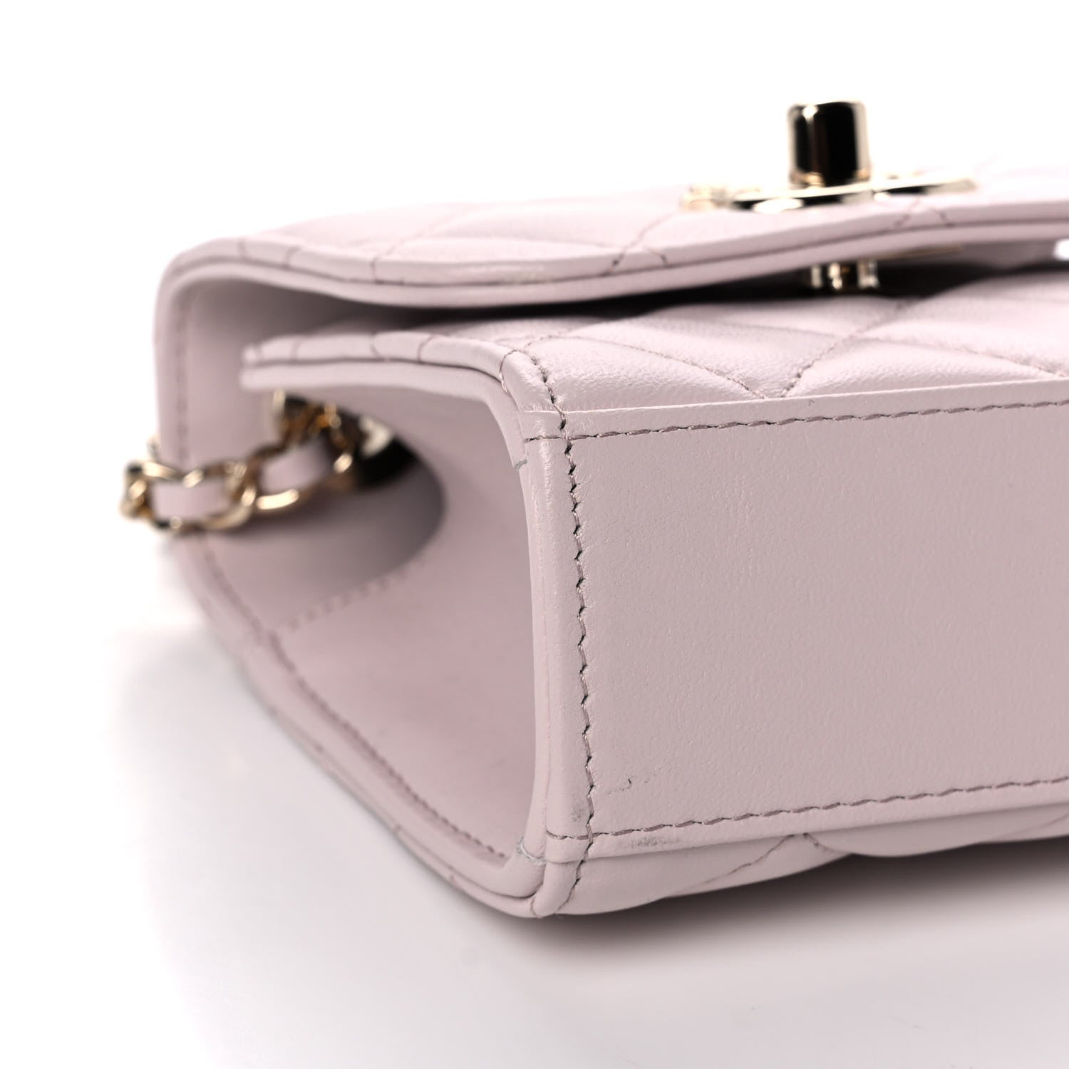 Chanel Lambskin Quilted Mini Trendy CC Clutch With Chain Light Purple 9 of 11