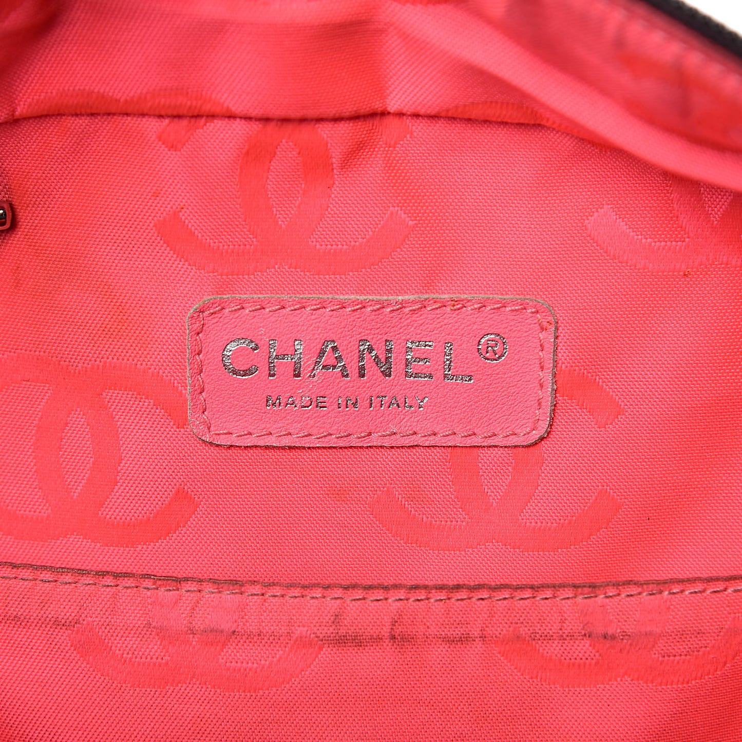 Calfskin Quilted Large Cambon Multipocket Reporter Black