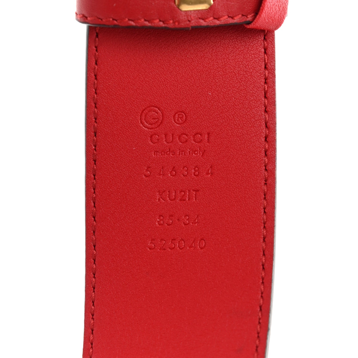 Gucci GG Plus Monogram Blooms Plaque Belt 85 34 Blue 6 of 6