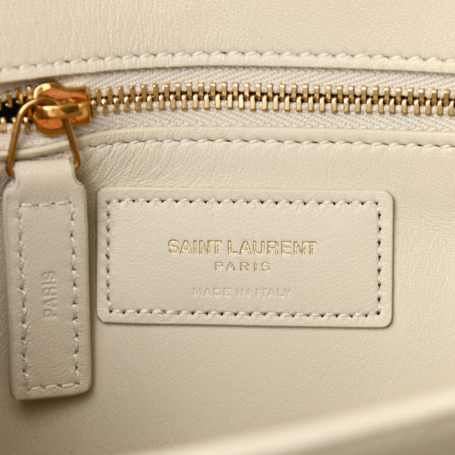 Saint Laurent Smooth Calfskin Le Maillon Satchel Crema Soft 6 of 9