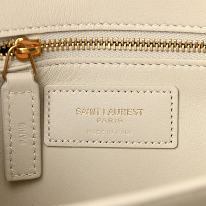 Saint Laurent Smooth Calfskin Le Maillon Satchel Crema Soft 6 of 9
