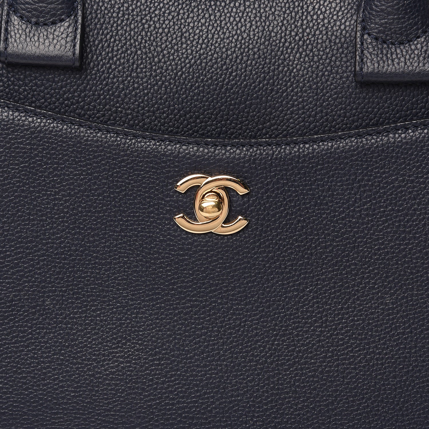 Chanel Grained Calfskin Small Neo Executive Shopper Tote Navy 11 of 12
