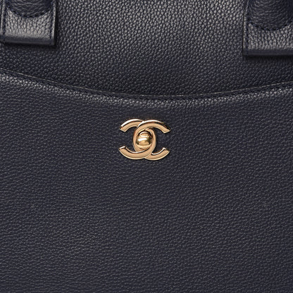 Chanel Grained Calfskin Small Neo Executive Shopper Tote Navy 11 of 12