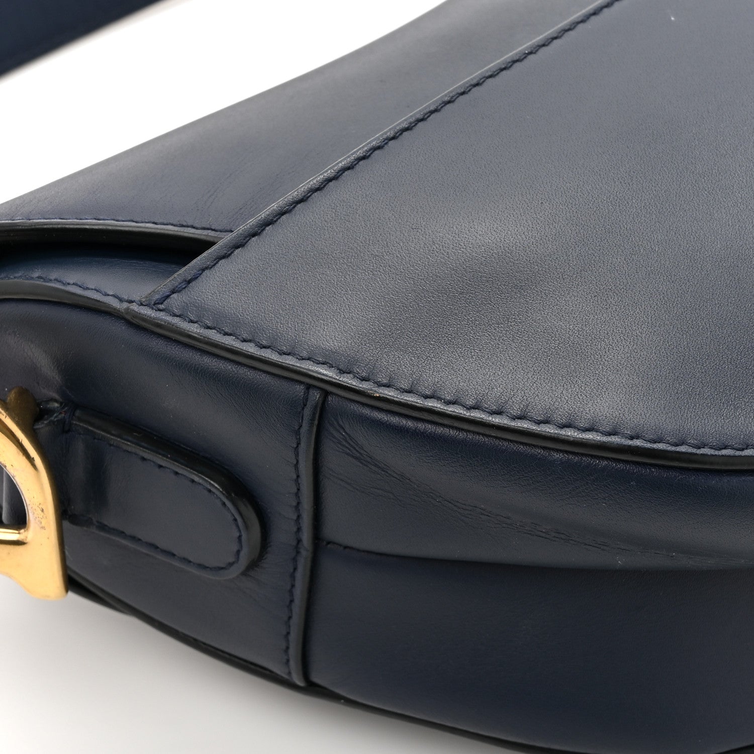 Christian Dior Calfskin Saddle Bag Navy 13 of 14