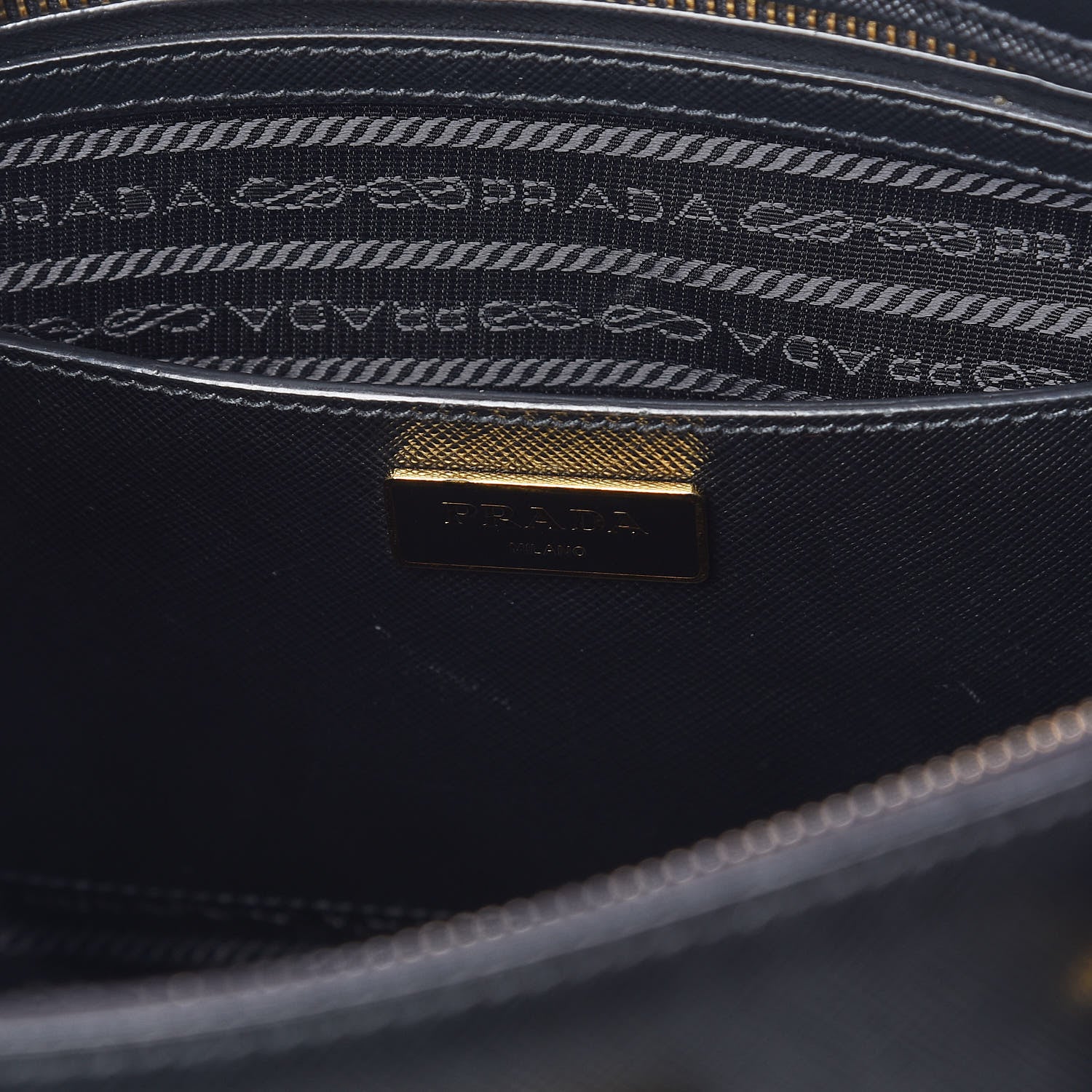 Prada Saffiano Medium Galleria Double Zip Tote Black 10 of 15