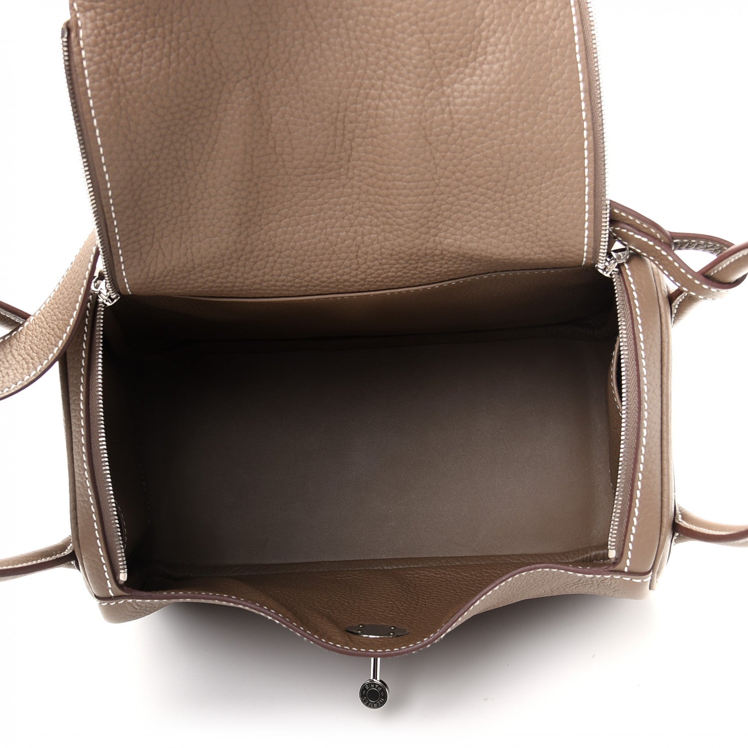 Hermes Taurillon Clemence Lindy 26 Etoupe 8 of 18