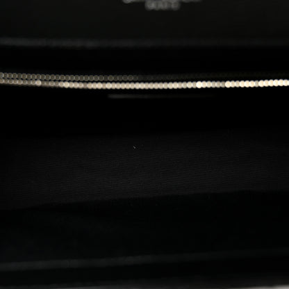 Saint Laurent Grain De Poudre Textured Mixed Matelasse Large Triquilt Monogram Satchel Black 5 of 10