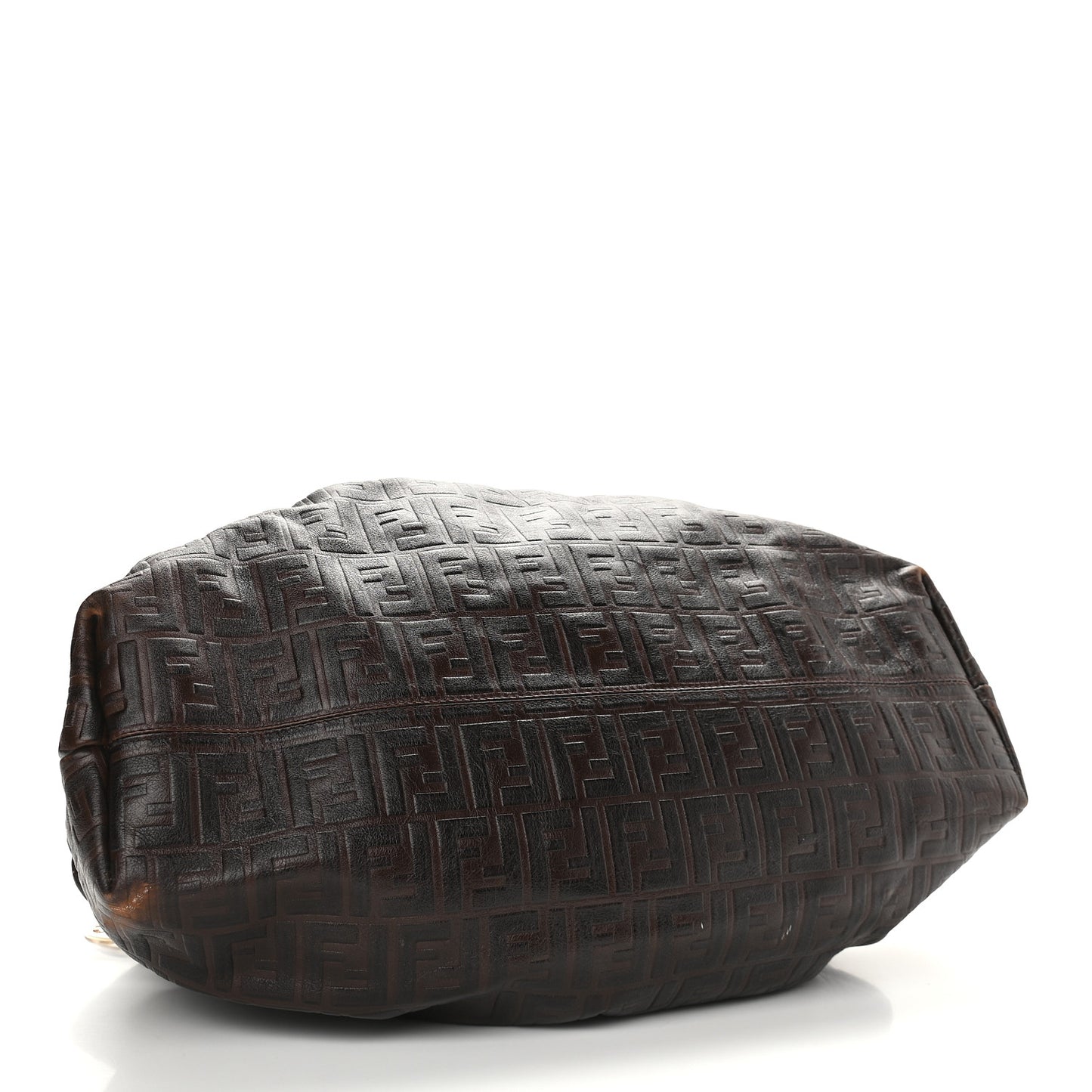 Vitello Bottalato FF Embossed Large Chef Shopper Tote Chocolate