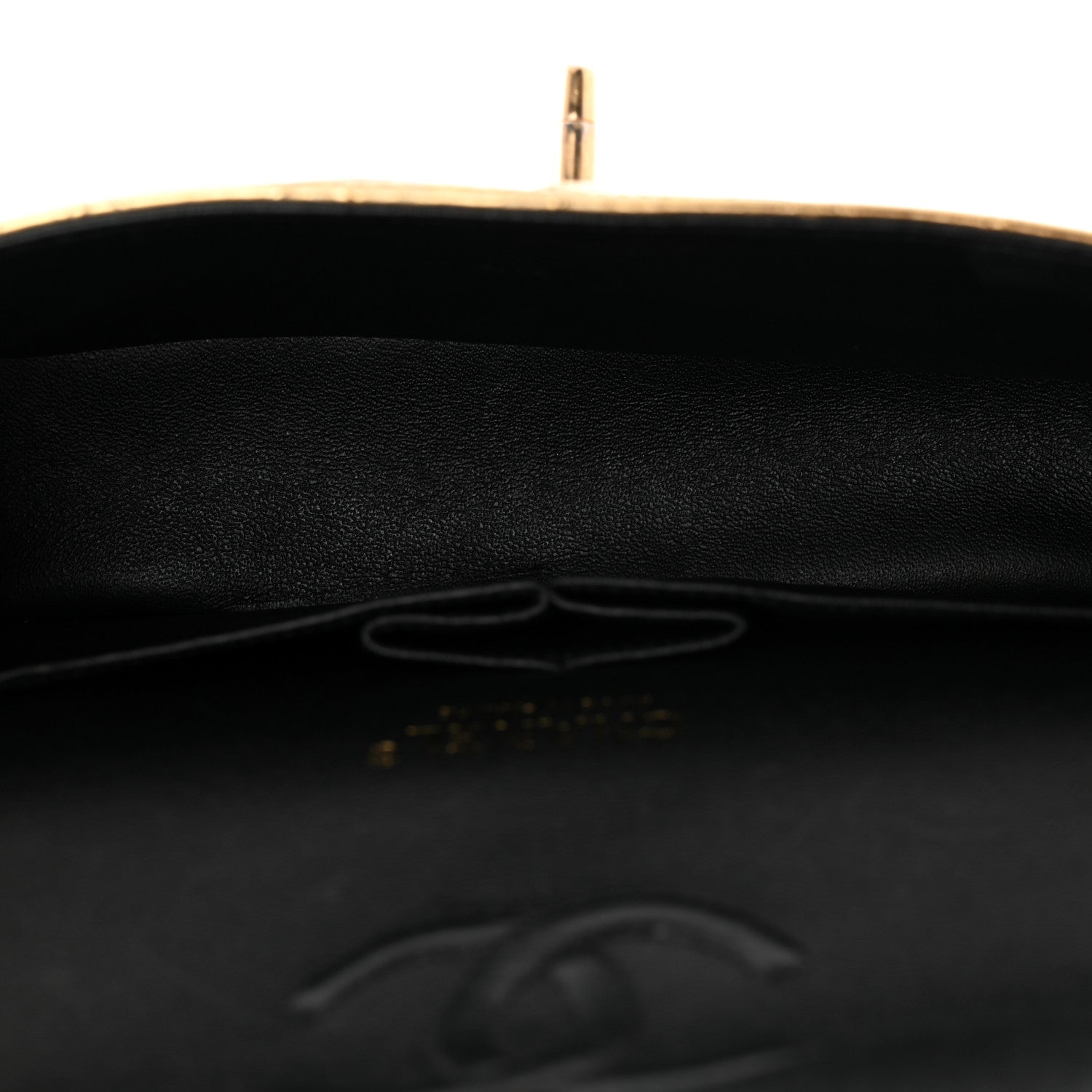 Chanel Metallic Calfskin Crocodile Embossed Cocodile Small Double Flap Gold 5 of 10