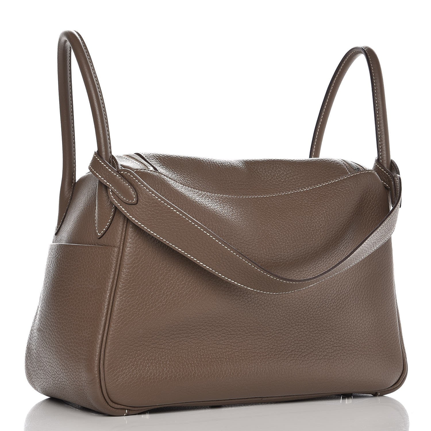 Hermes Taurillon Clemence Lindy 30 Etoupe 3 of 10