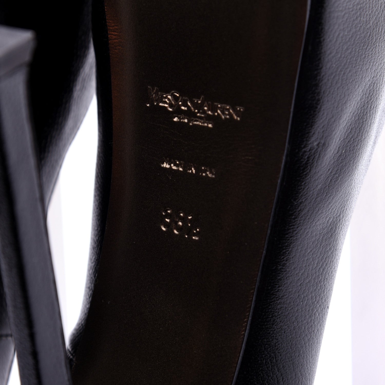 Saint Laurent Vernigolf Tribtoo 105 Platform Pumps 38.5 Black 13 of 15