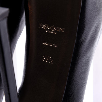 Saint Laurent Vernigolf Tribtoo 105 Platform Pumps 38.5 Black 13 of 15