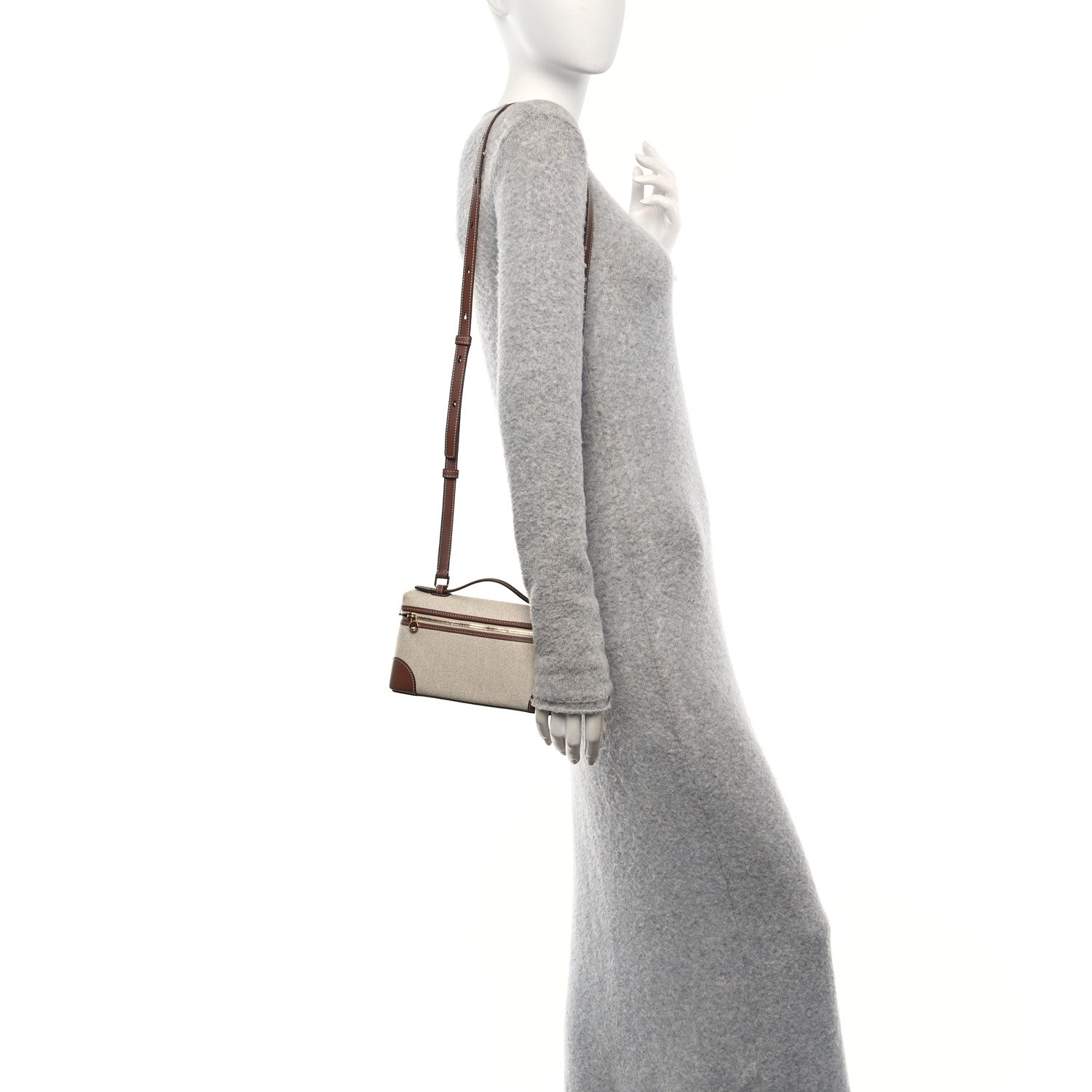 Loro Piana Cotton Linen L19 Extra Pocket Pouch Natural Caramel Sugar 2 of 9