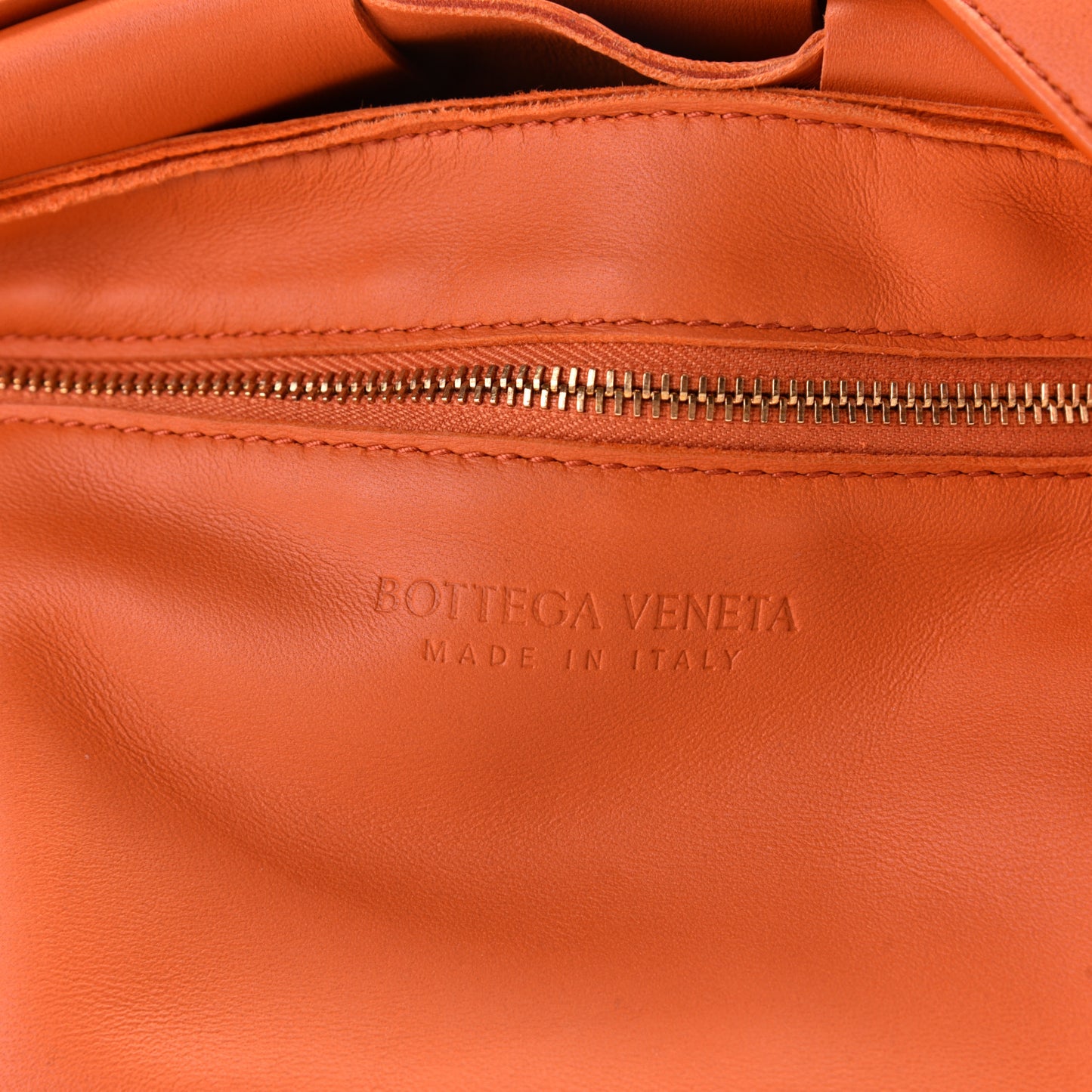Calfskin Maxi Intreccio Cassette Bag Burned Orange