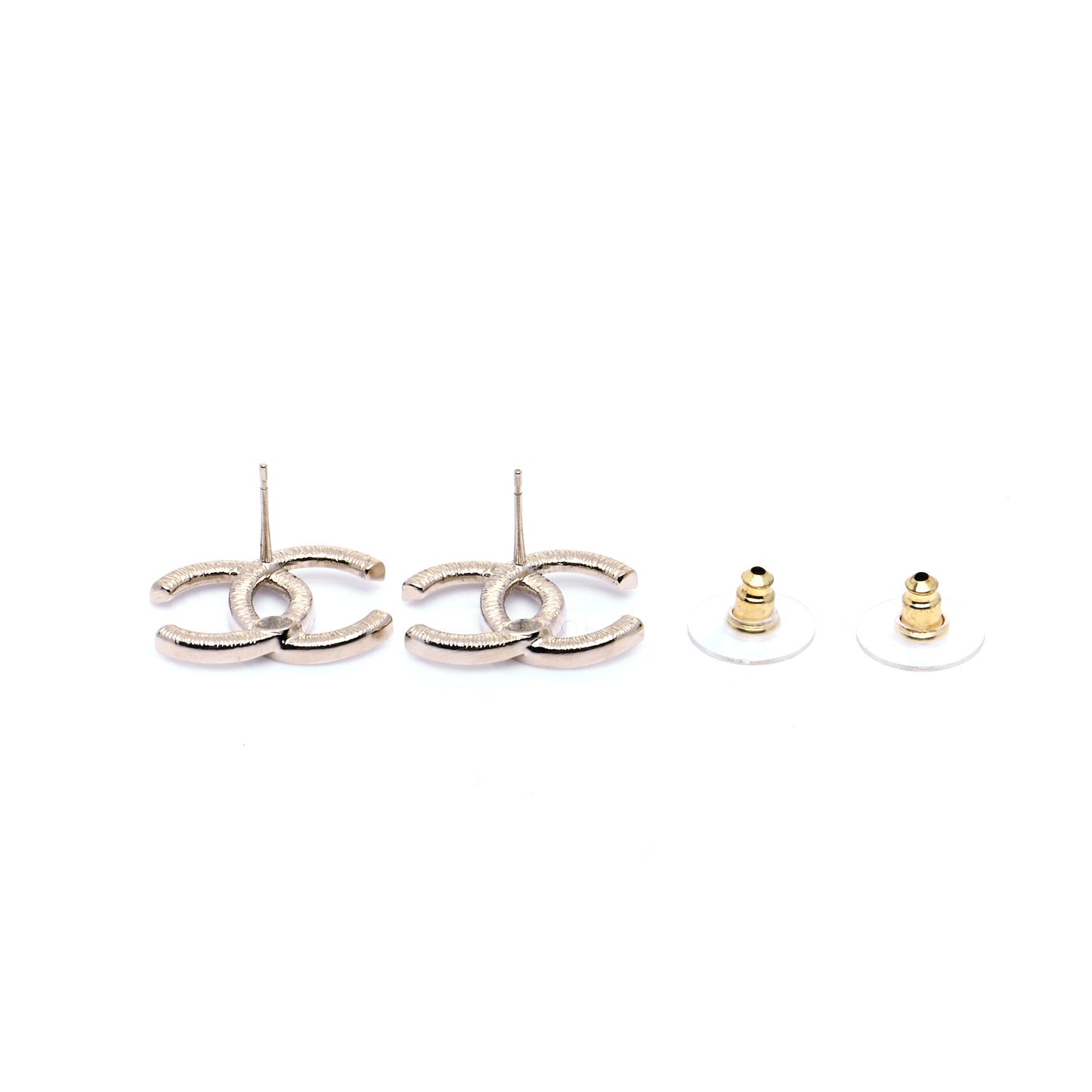 Crystal Large CC Earrings Gold